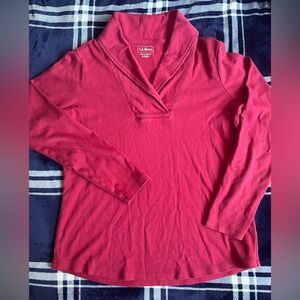 L.L. Bean Red Long Sleeve Top Women’s S